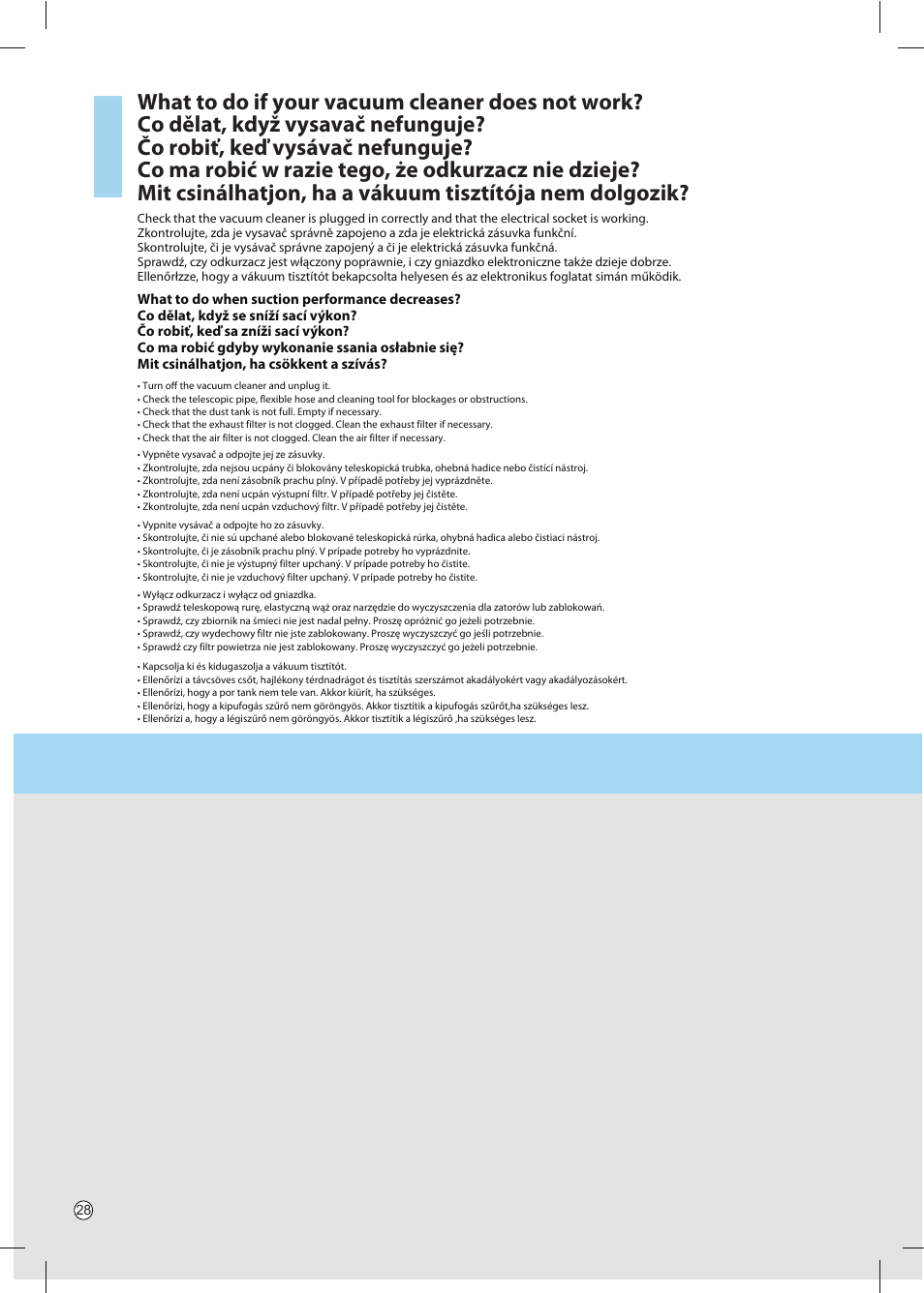 LG VC4916NNTQ User Manual | Page 29 / 31