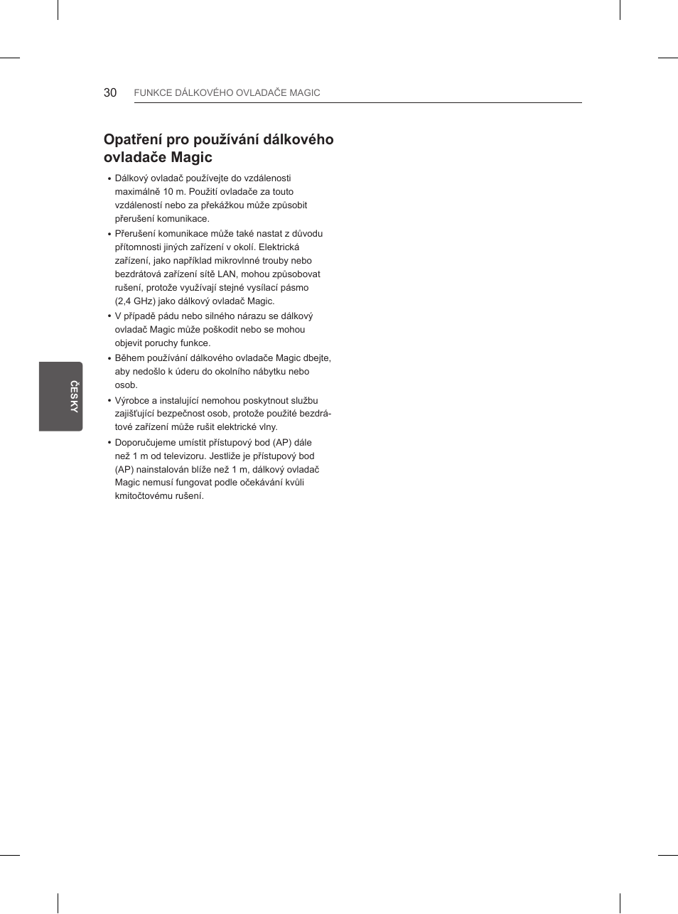 Opatření pro používání dálkového ovladače magic | LG 84UB980V User Manual | Page 188 / 332