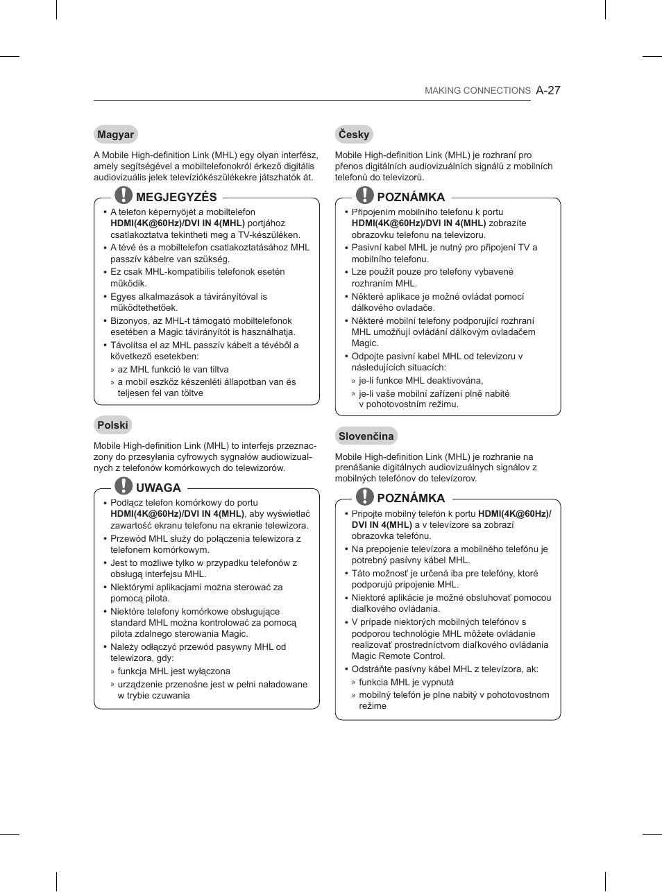 LG 84UB980V User Manual | Page 27 / 332