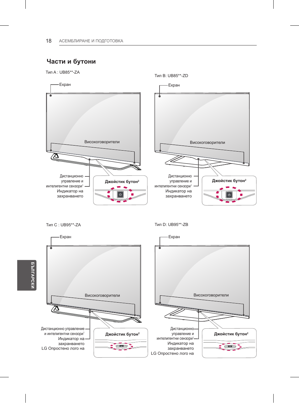Части и бутони | LG 84UB980V User Manual | Page 278 / 332