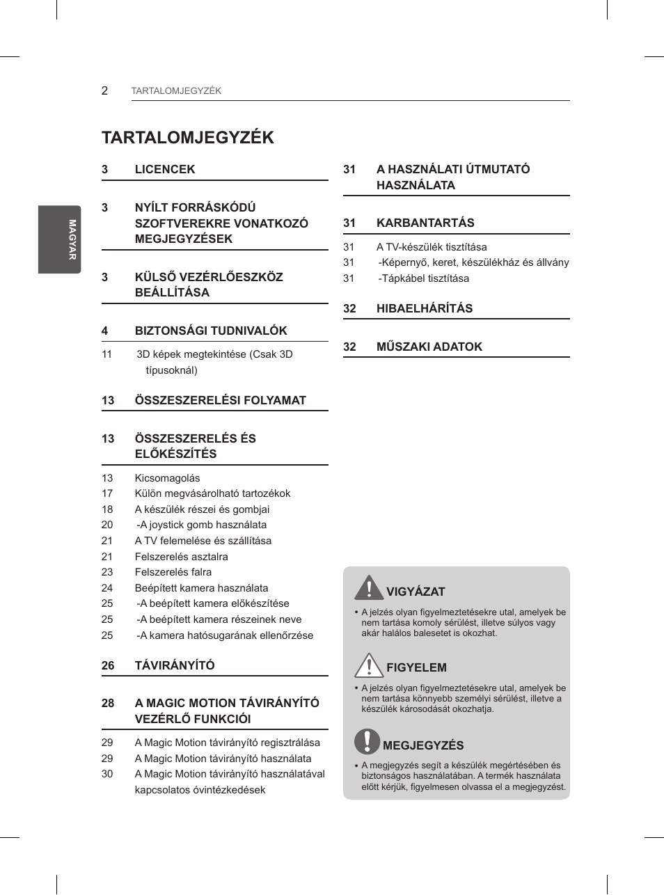 Tartalomjegyzék | LG 84UB980V User Manual | Page 92 / 332