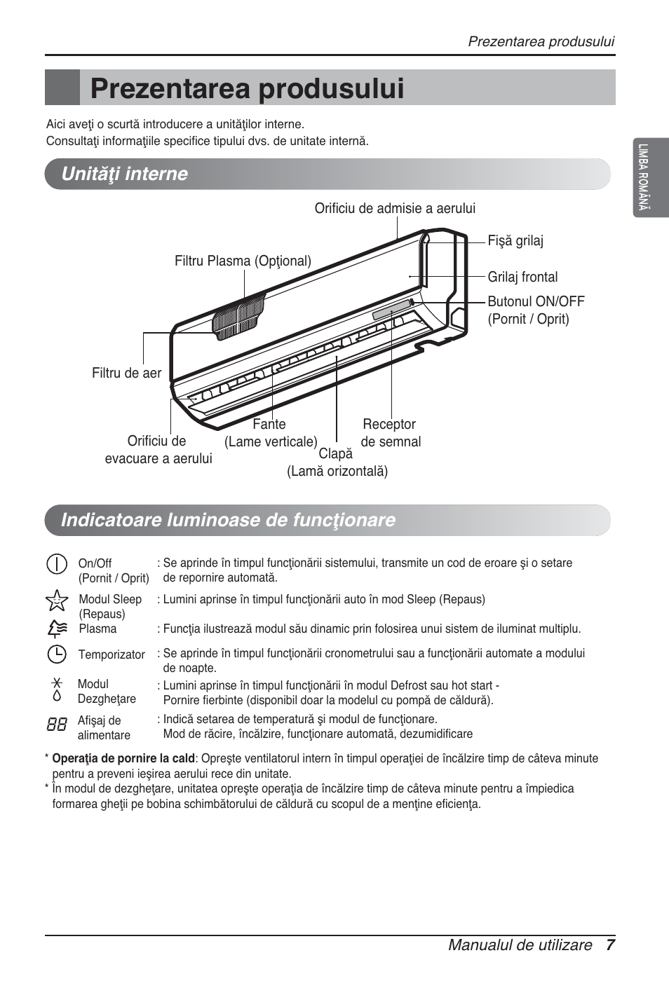 Prezentarea produsului | LG ARNU09GSEL2 User Manual | Page 139 / 205