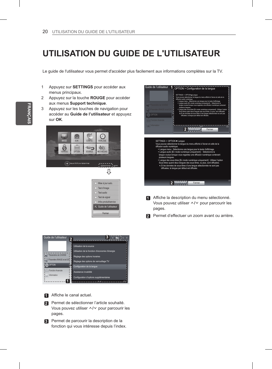 Utilisation du guide de l'utilisateur, Fra français utilisation du guide de l'utilisateur | LG 32LS3590 User Manual | Page 74 / 214