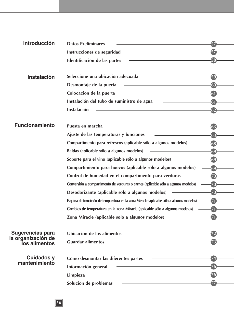 LG GRL2060TQA User Manual | Page 56 / 82