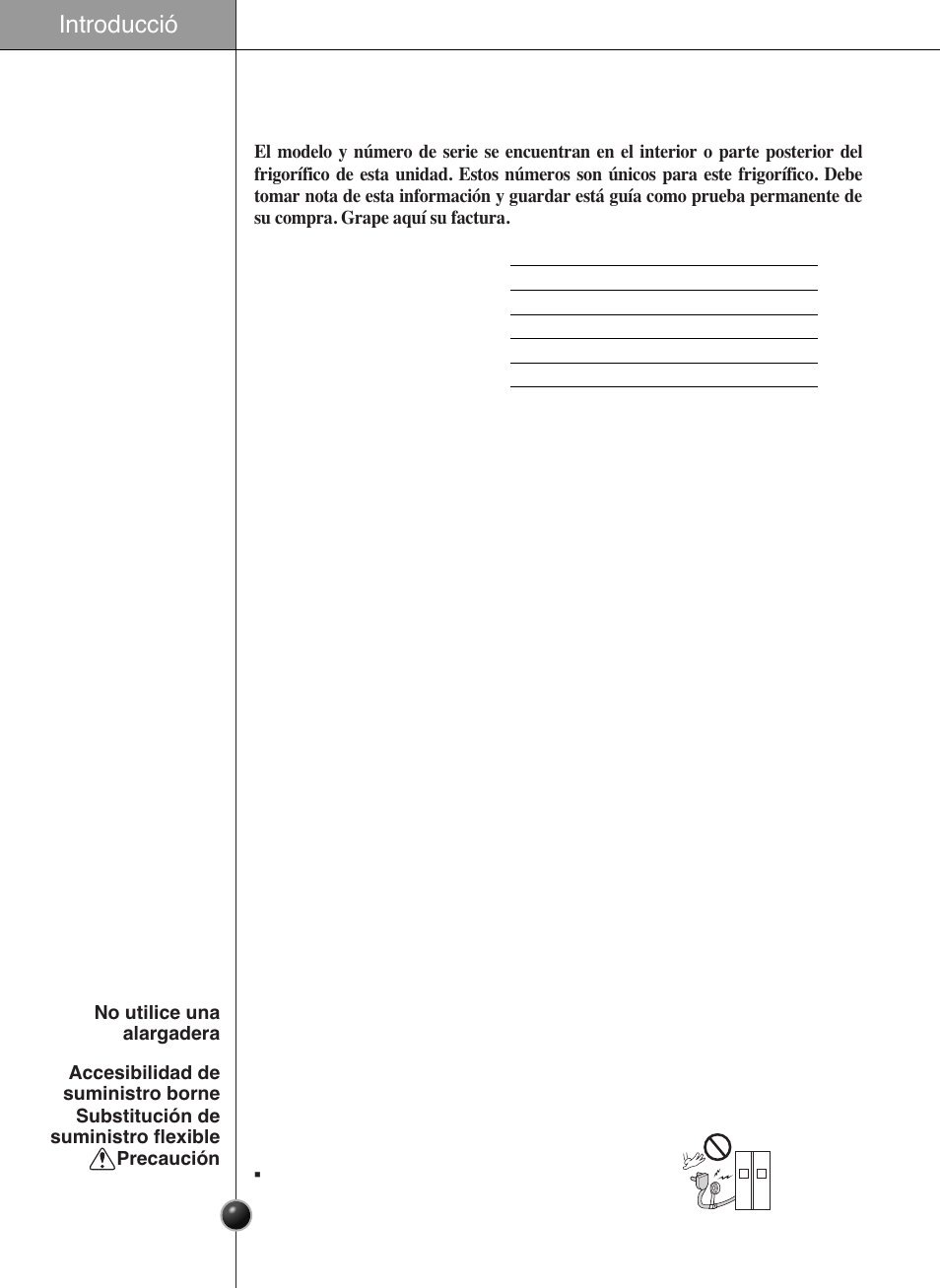 Datos preliminares, Instrucciones de seguridad, Introducció n | LG GWL2275YLQA User Manual | Page 57 / 82