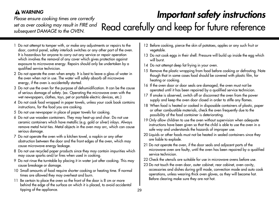 LG MH-6380SL User Manual | Page 29 / 141