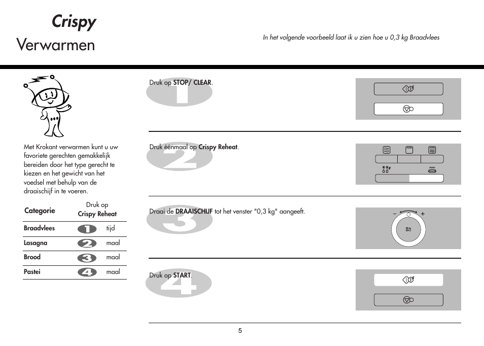 Crispy verwarmen | LG MH-6380SL User Manual | Page 56 / 141