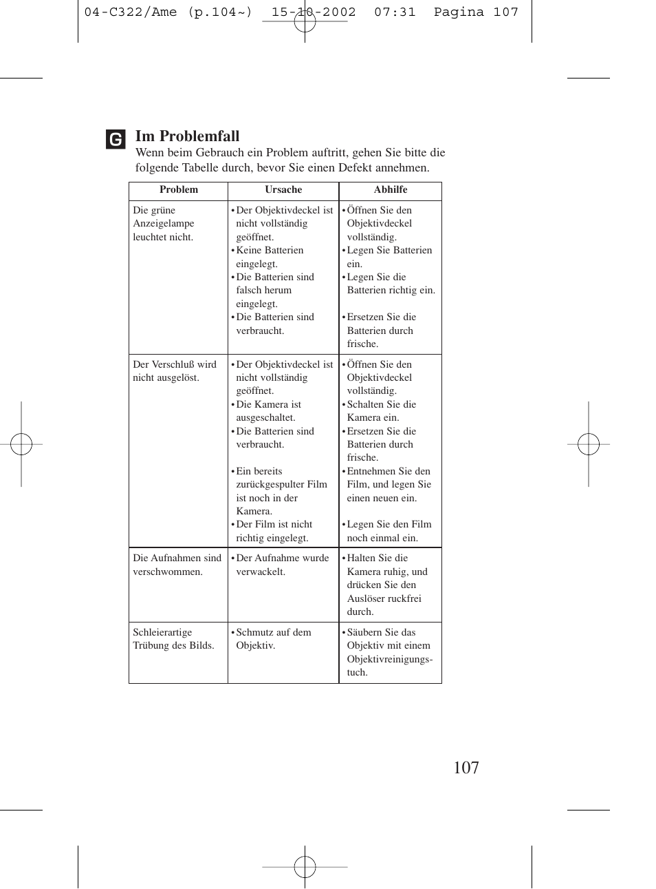 Im problemfall | Canon Prima BF-80 Set User Manual | Page 107 / 115