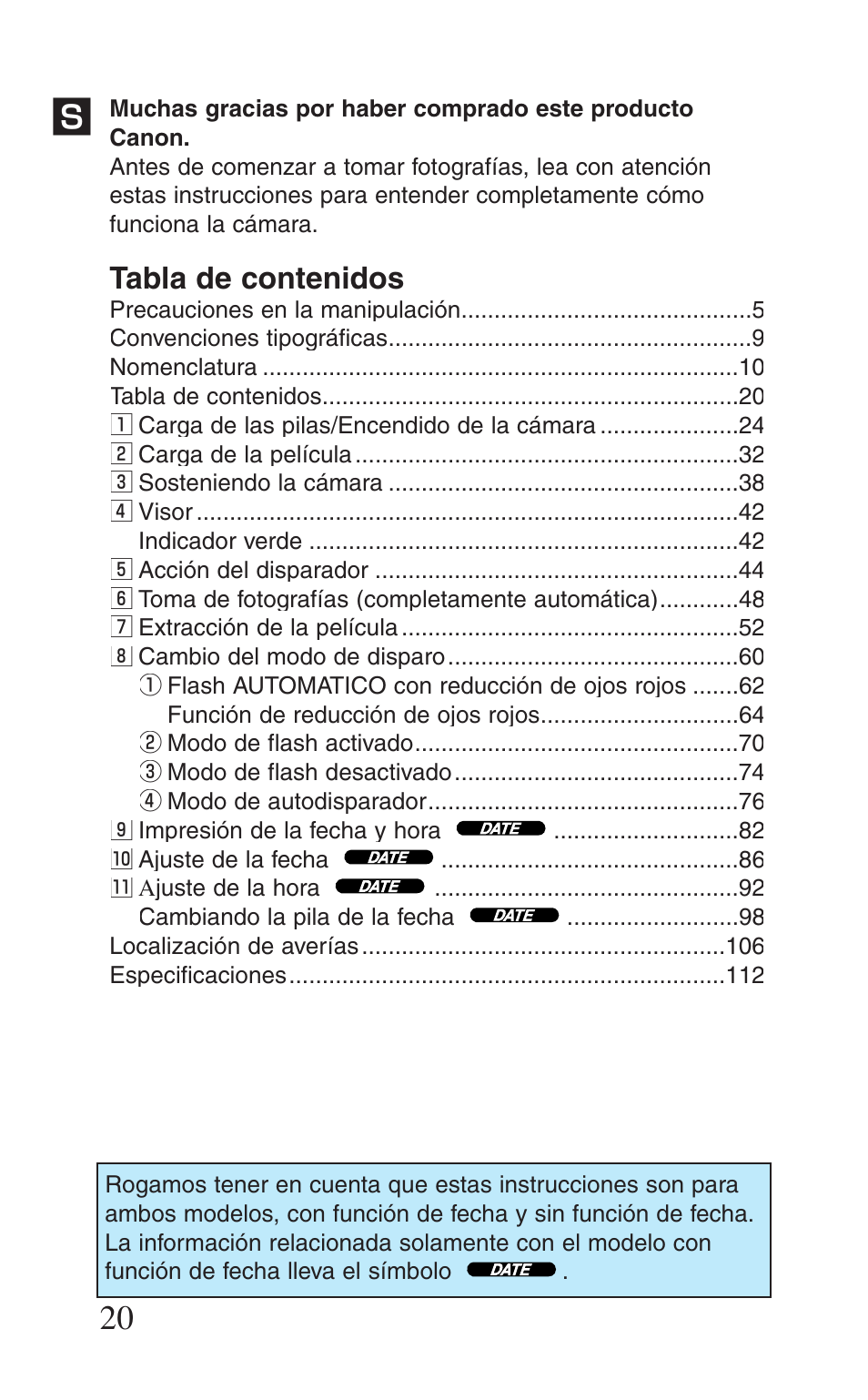 Canon Prima BF-8 User Manual | Page 20 / 115