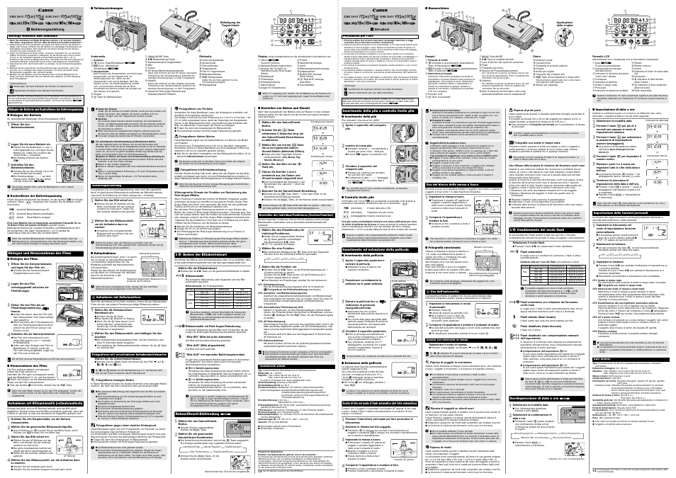 Canon Prima Super 105u User Manual | Page 2 / 2