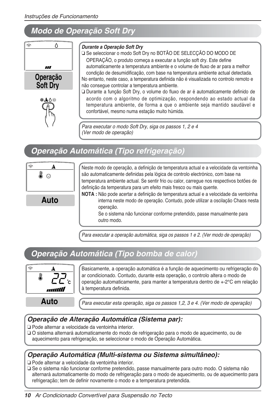 Auto operação soft dry auto | LG UV18 NBC User Manual | Page 106 / 305