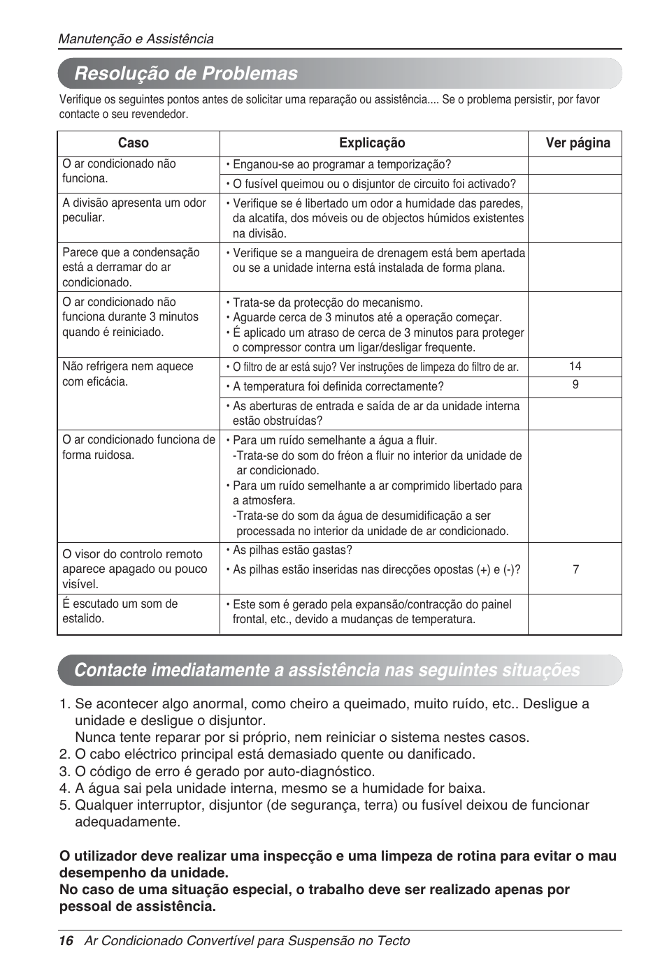 Resolução de problemas | LG UV18 NBC User Manual | Page 112 / 305
