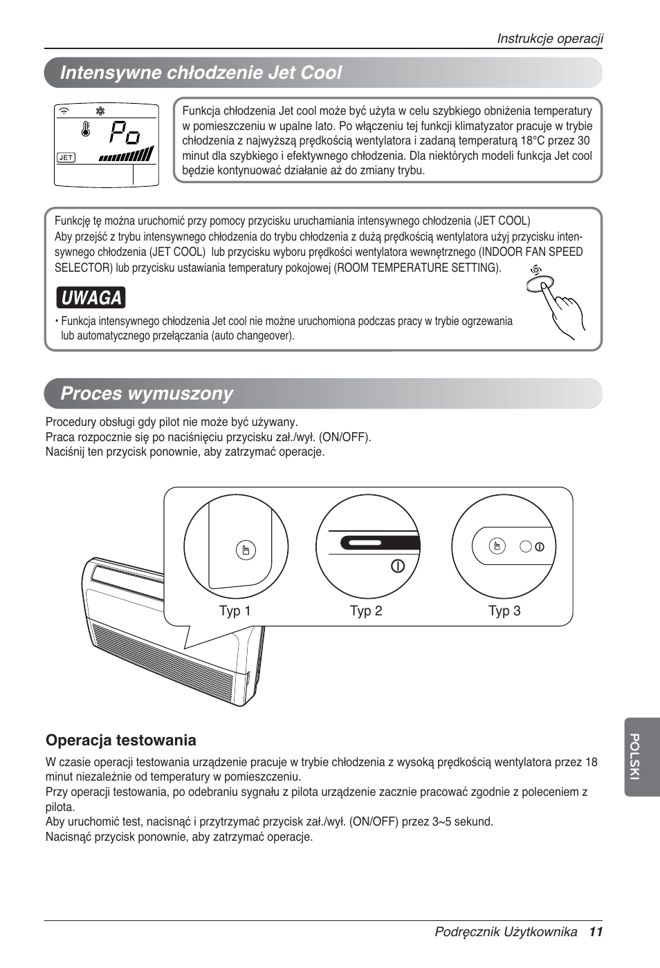 Intensywne chłodzenie jet cool, Proces wymuszony | LG UV18 NBC User Manual | Page 139 / 305