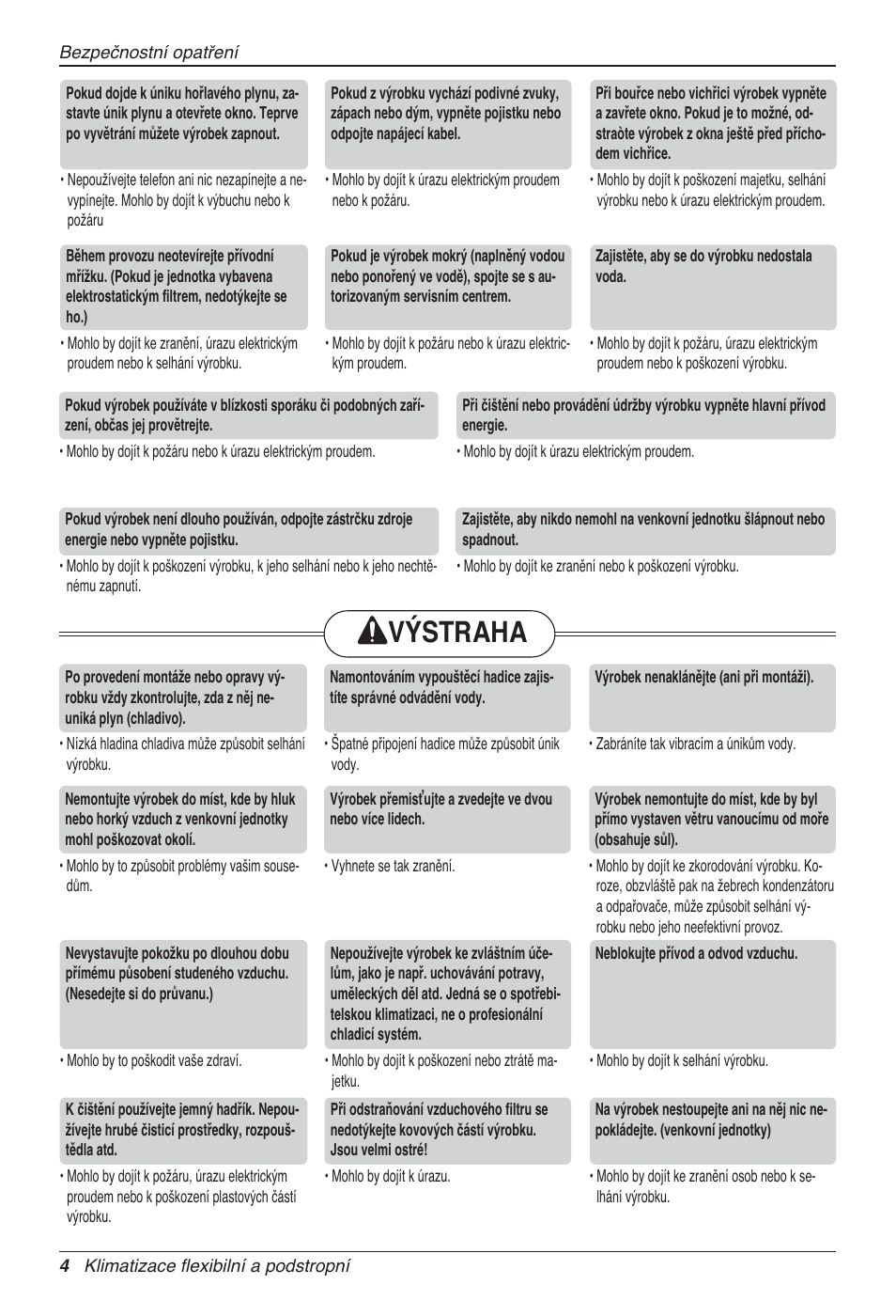Výstraha | LG UV18 NBC User Manual | Page 164 / 305