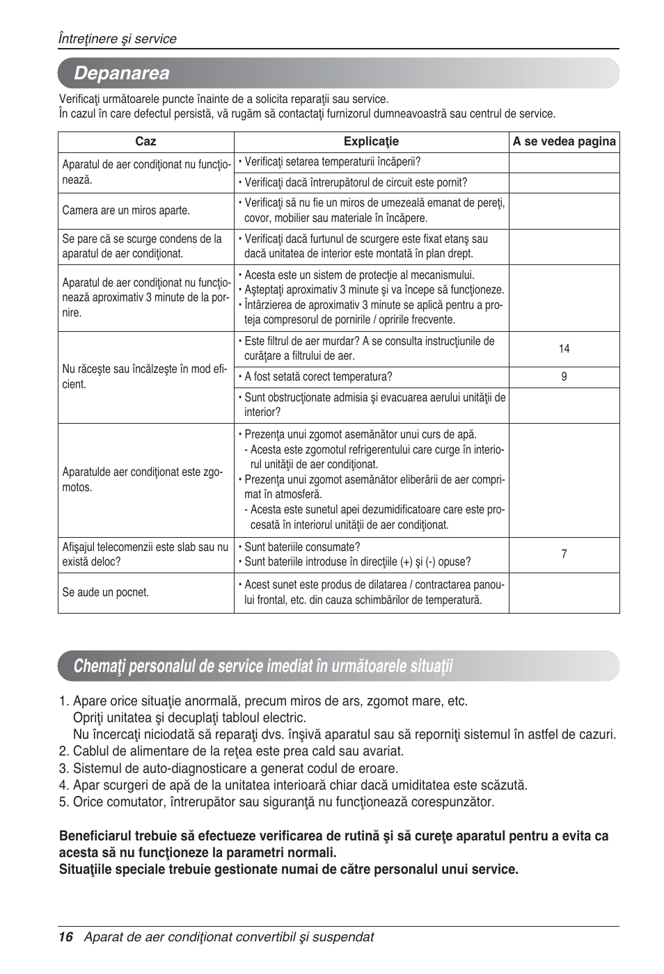 Depanarea | LG UV18 NBC User Manual | Page 192 / 305