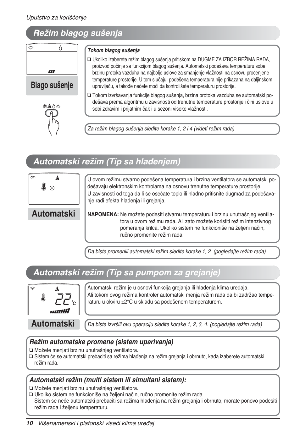 Blago sušenje automatski automatski | LG UV18 NBC User Manual | Page 218 / 305