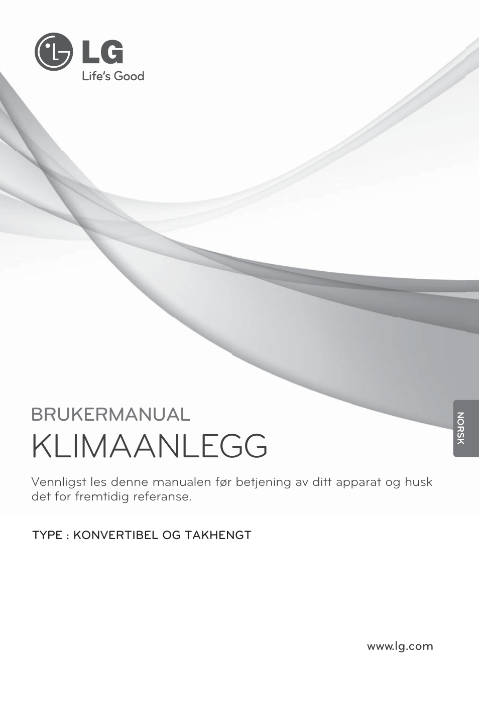 Klimaanlegg, Brukermanual | LG UV18 NBC User Manual | Page 257 / 305