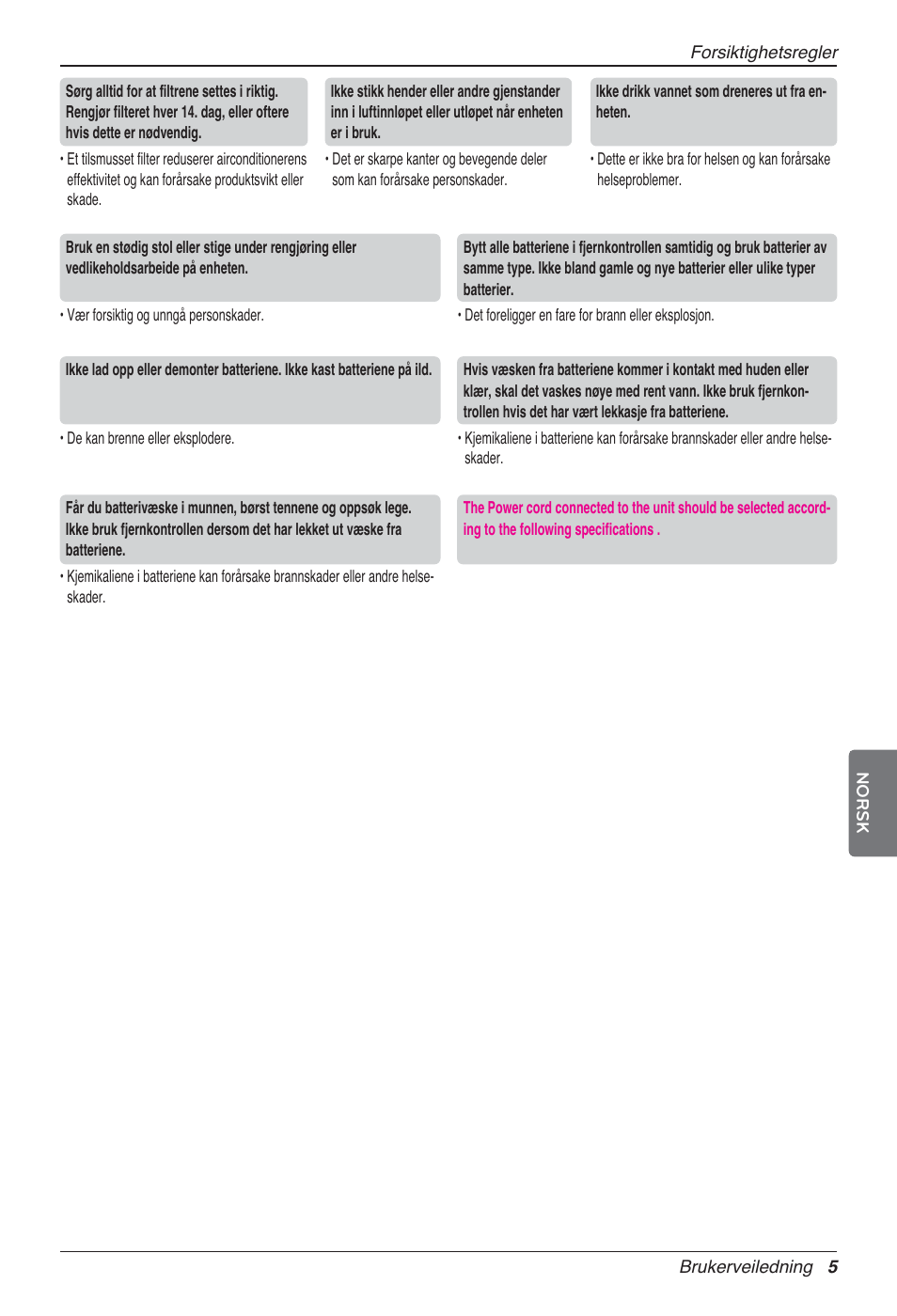 LG UV18 NBC User Manual | Page 261 / 305