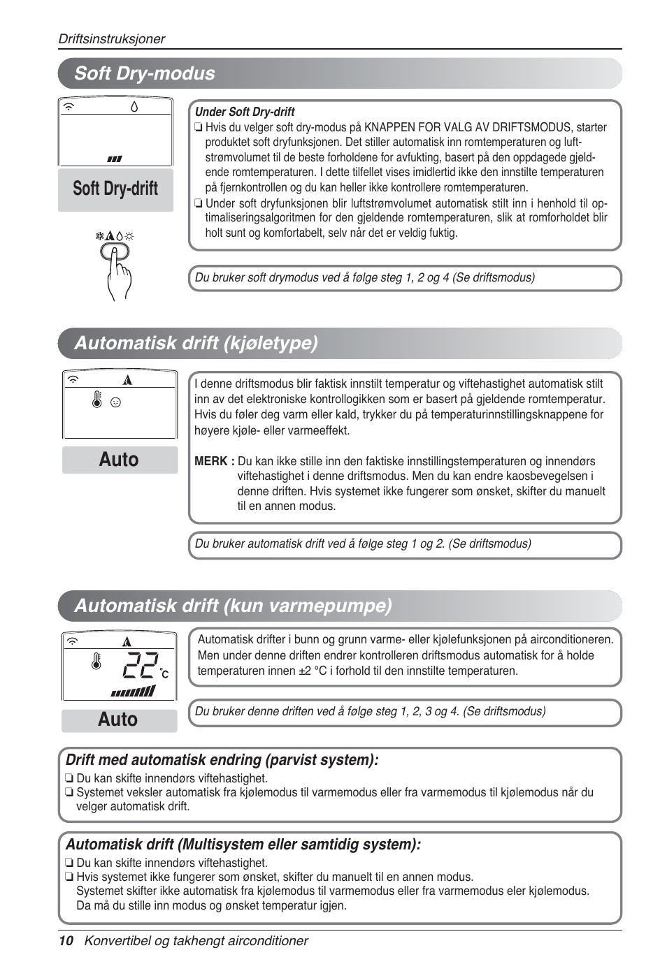 Soft dry-drift auto auto | LG UV18 NBC User Manual | Page 266 / 305