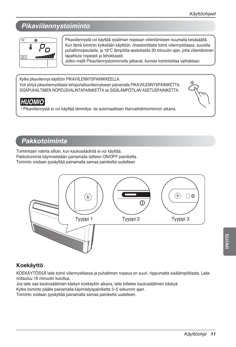 Pikaviilennystoiminto, Pakkotoiminta | LG UV18 NBC User Manual | Page 283 / 305