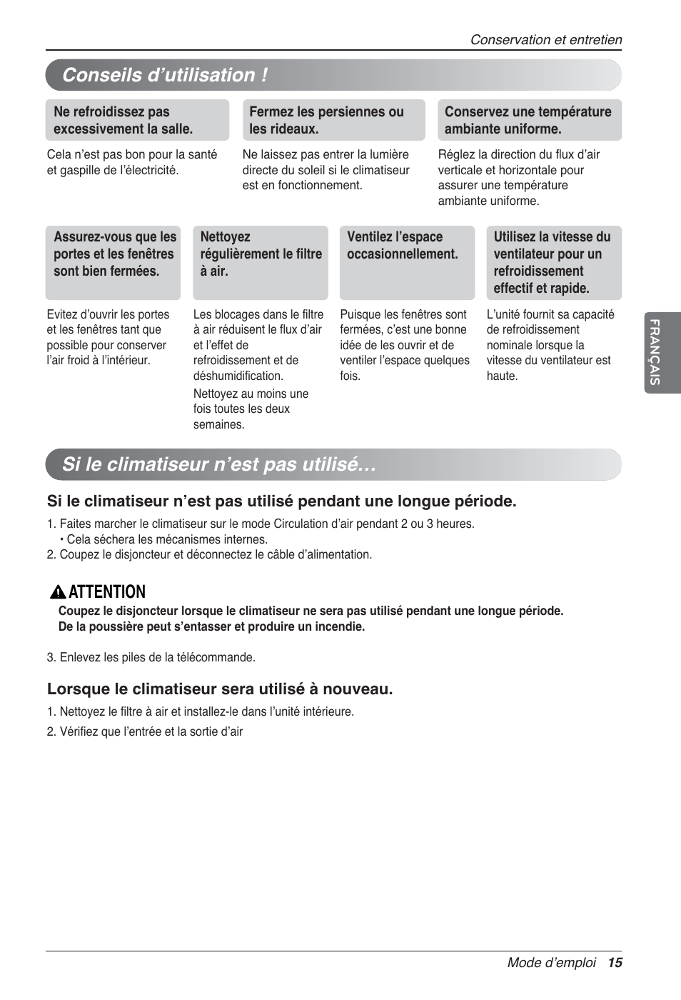 Attention | LG UV18 NBC User Manual | Page 63 / 305