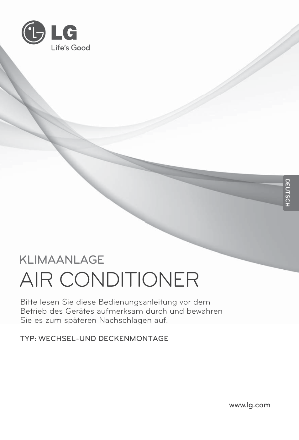 Air conditioner, Klimaanlage | LG UV18 NBC User Manual | Page 65 / 305