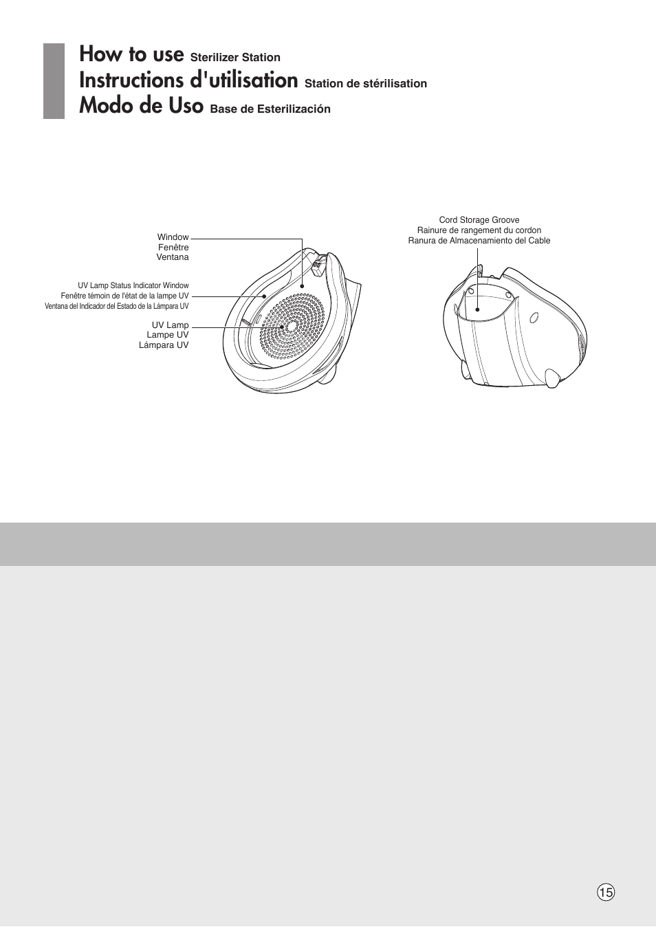 How to use, Instructions d'utilisation, Modo de uso | LG VH9200DSW User Manual | Page 15 / 32