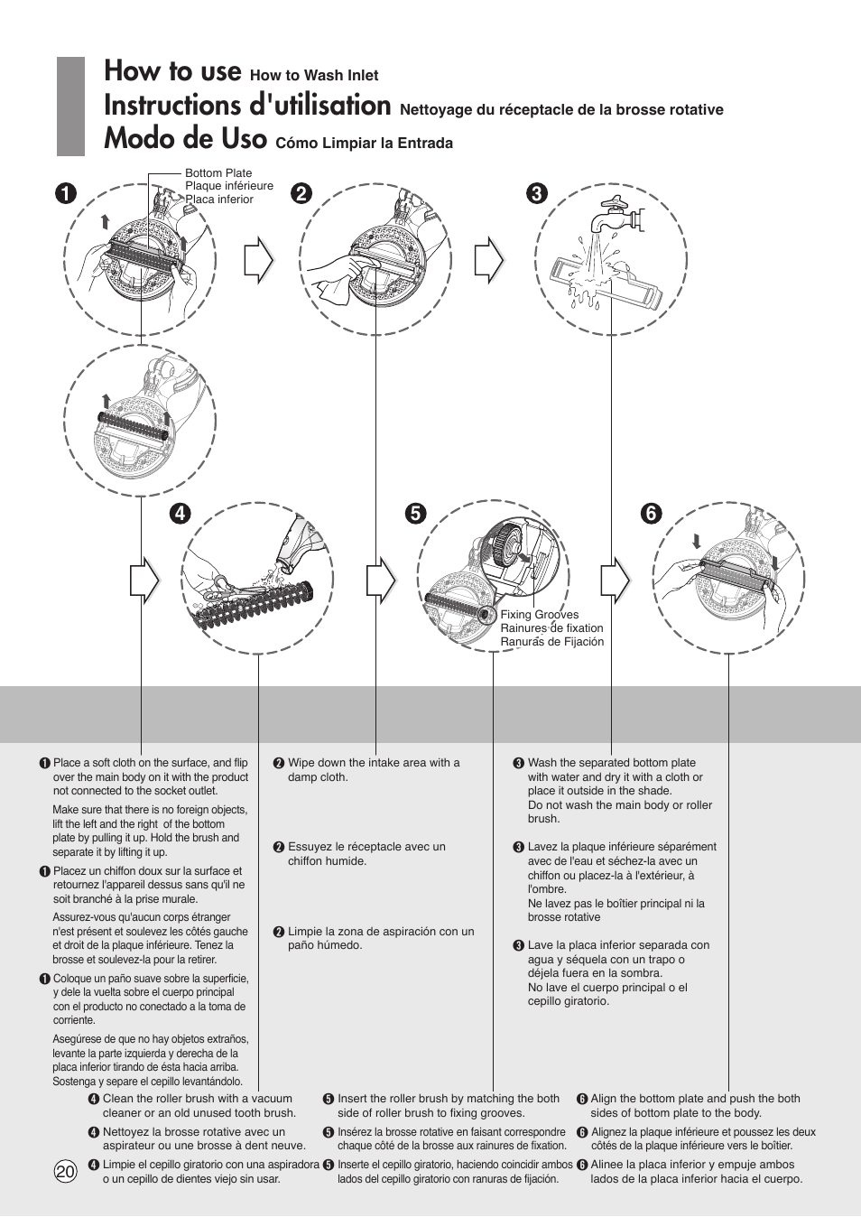 How to use, Instructions d'utilisation, Modo de uso | LG VH9200DSW User Manual | Page 20 / 32