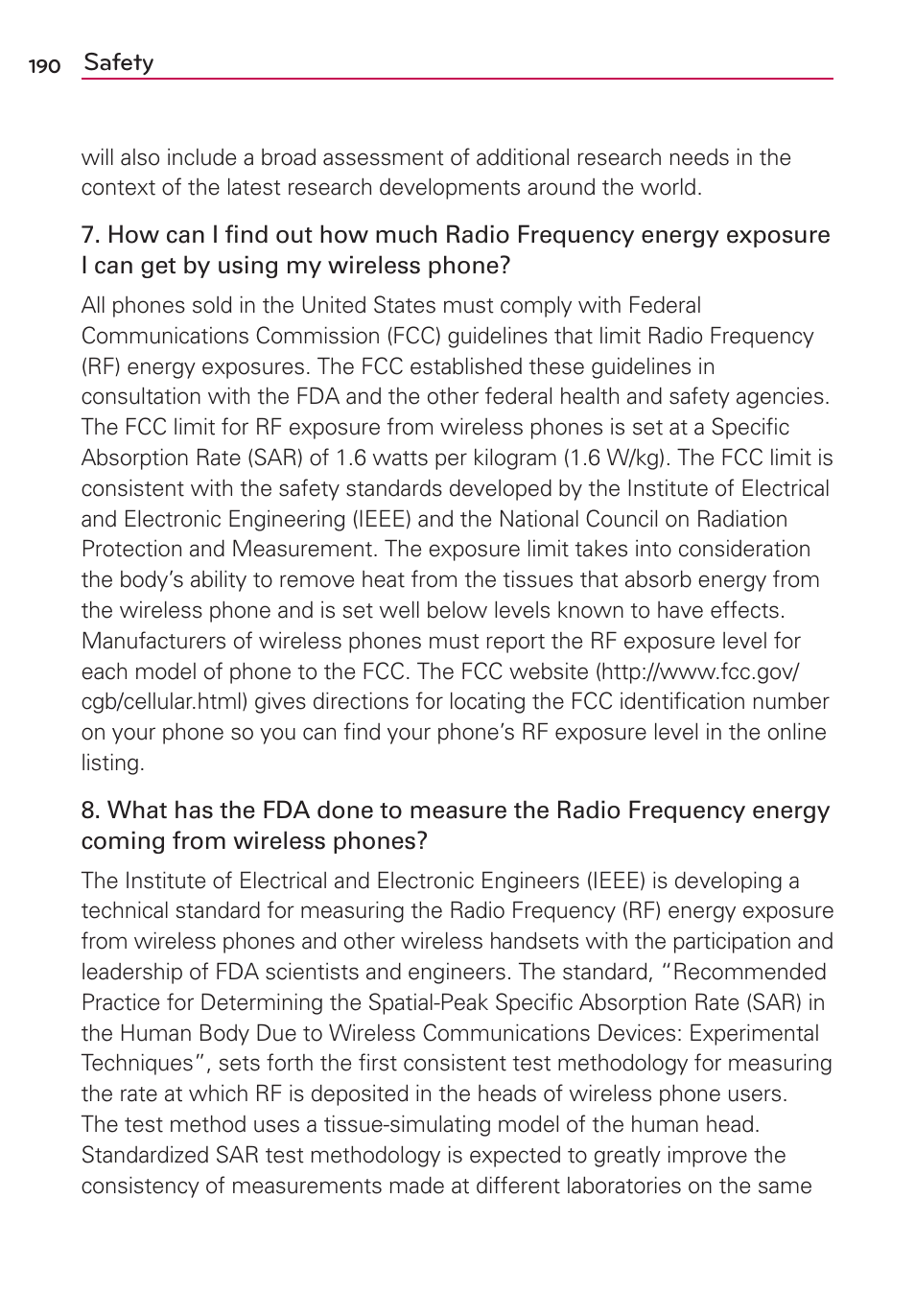 LG VS700 User Manual | Page 192 / 448
