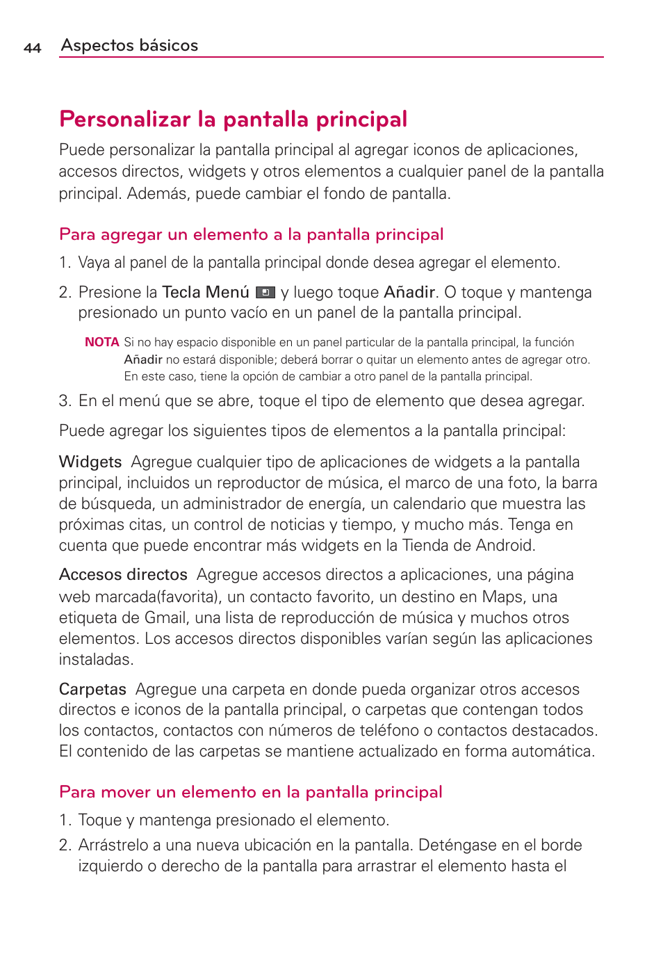 Personalizar la pantalla principal | LG VS700 User Manual | Page 261 / 448