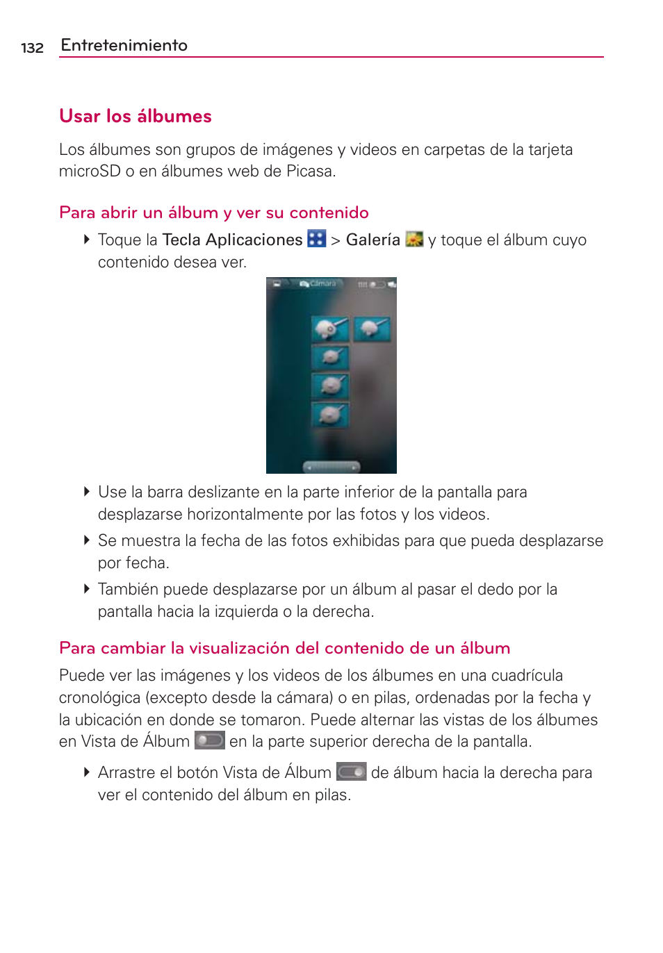 Usar los álbumes | LG VS700 User Manual | Page 349 / 448