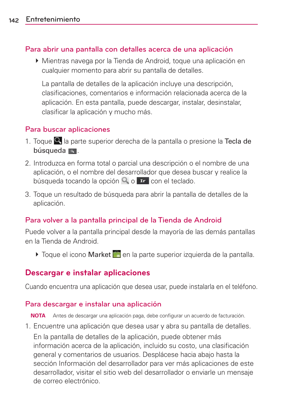 Descargar e instalar aplicaciones | LG VS700 User Manual | Page 359 / 448