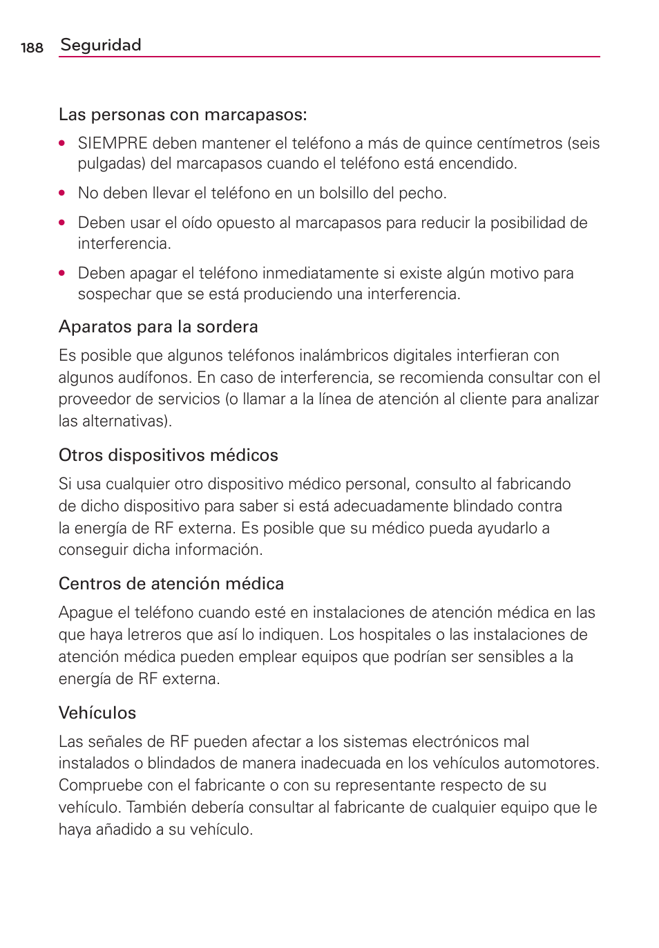 Seguridad | LG VS700 User Manual | Page 405 / 448