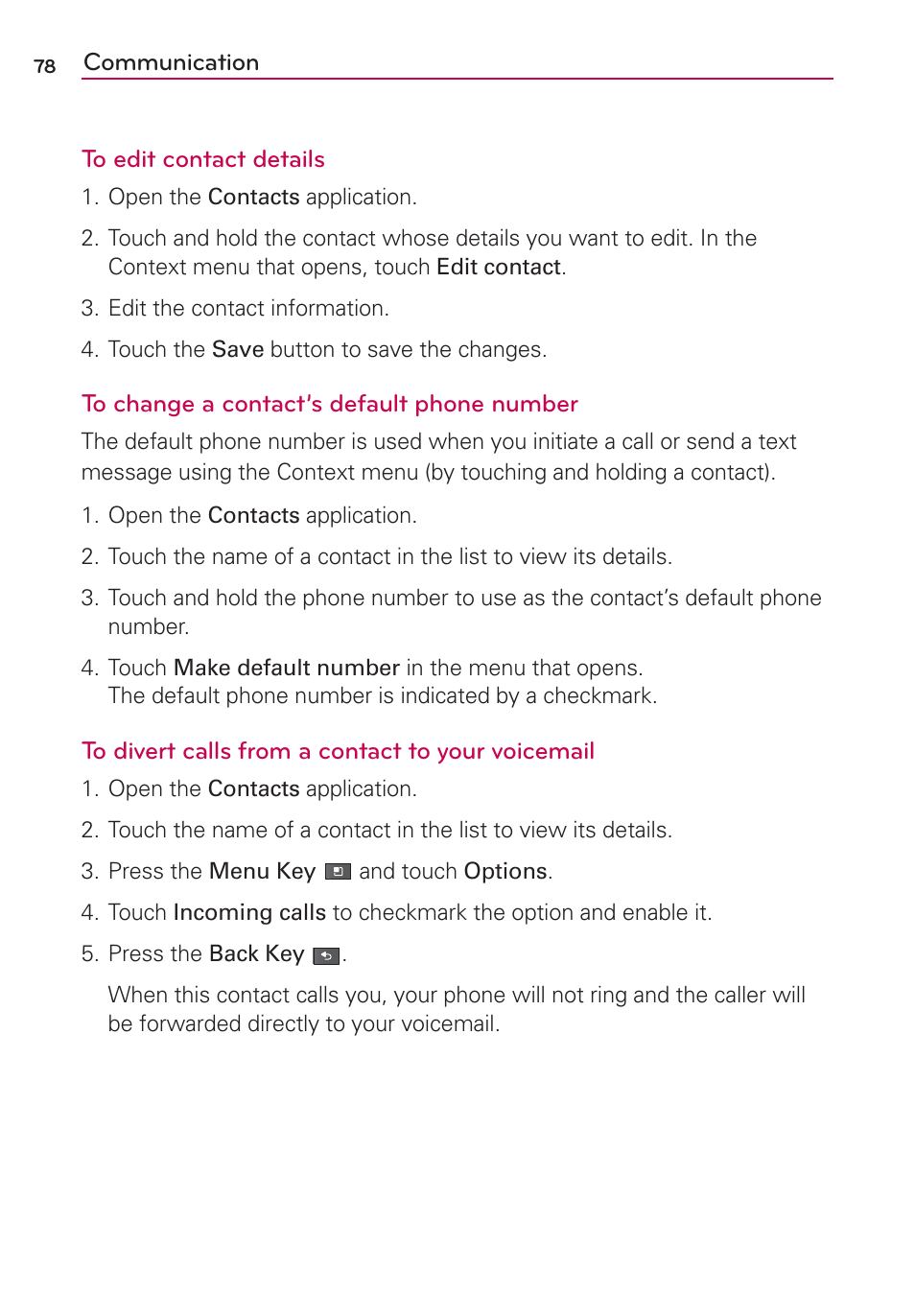 LG VS700 User Manual | Page 80 / 448