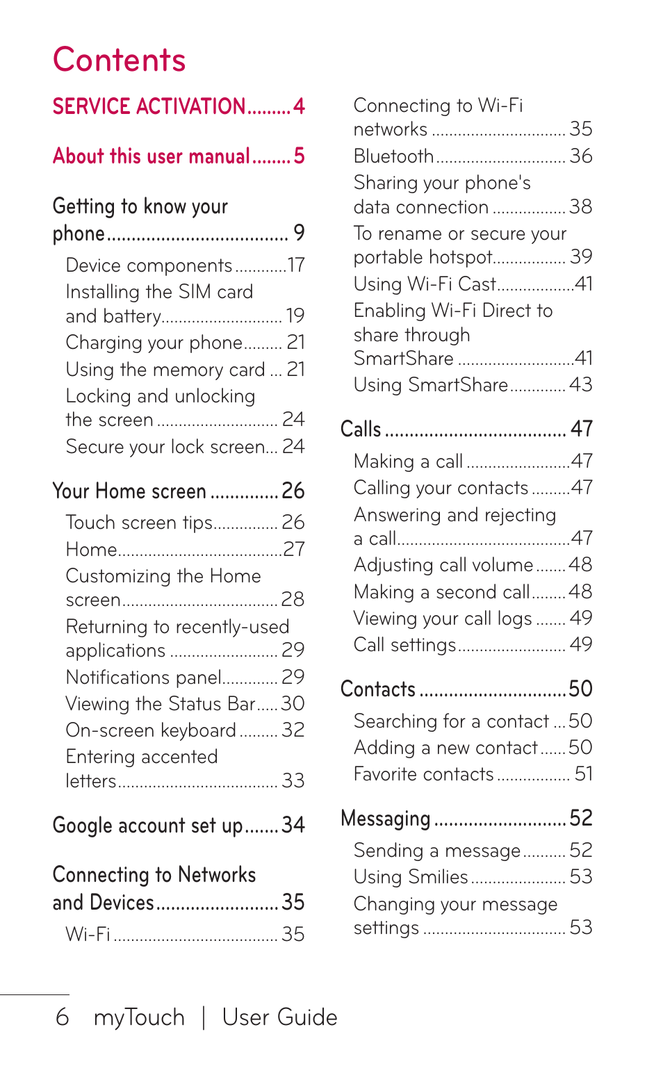 LG LGE739BK User Manual | Page 6 / 312