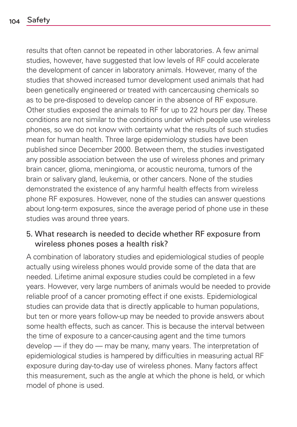 LG US780 User Manual | Page 104 / 117
