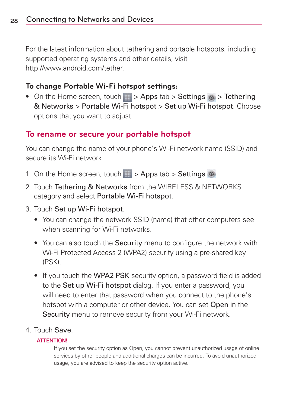 LG US780 User Manual | Page 28 / 117