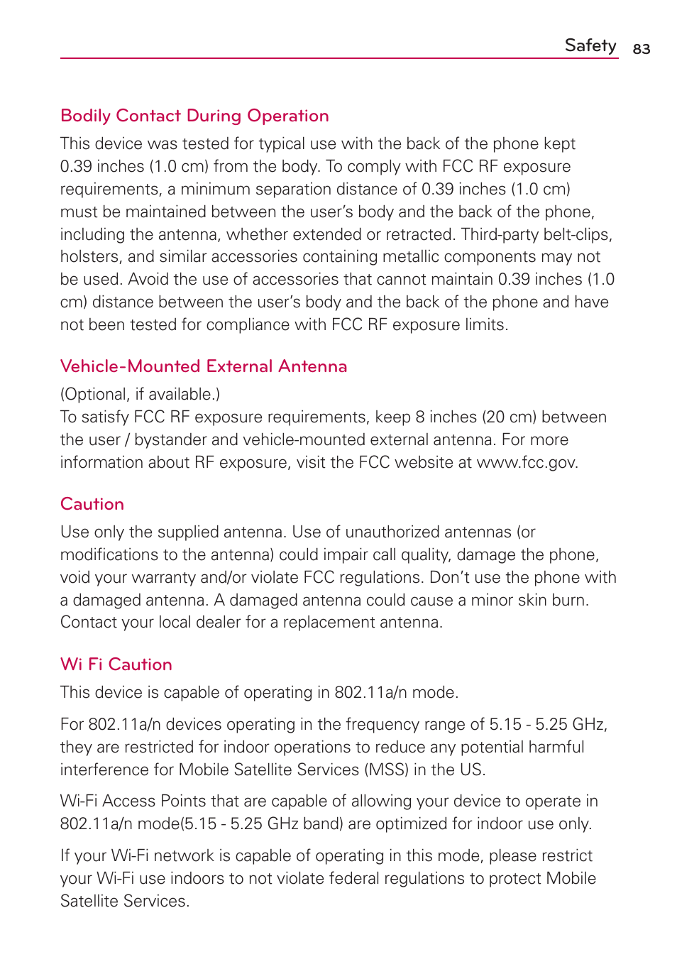 LG US780 User Manual | Page 83 / 117