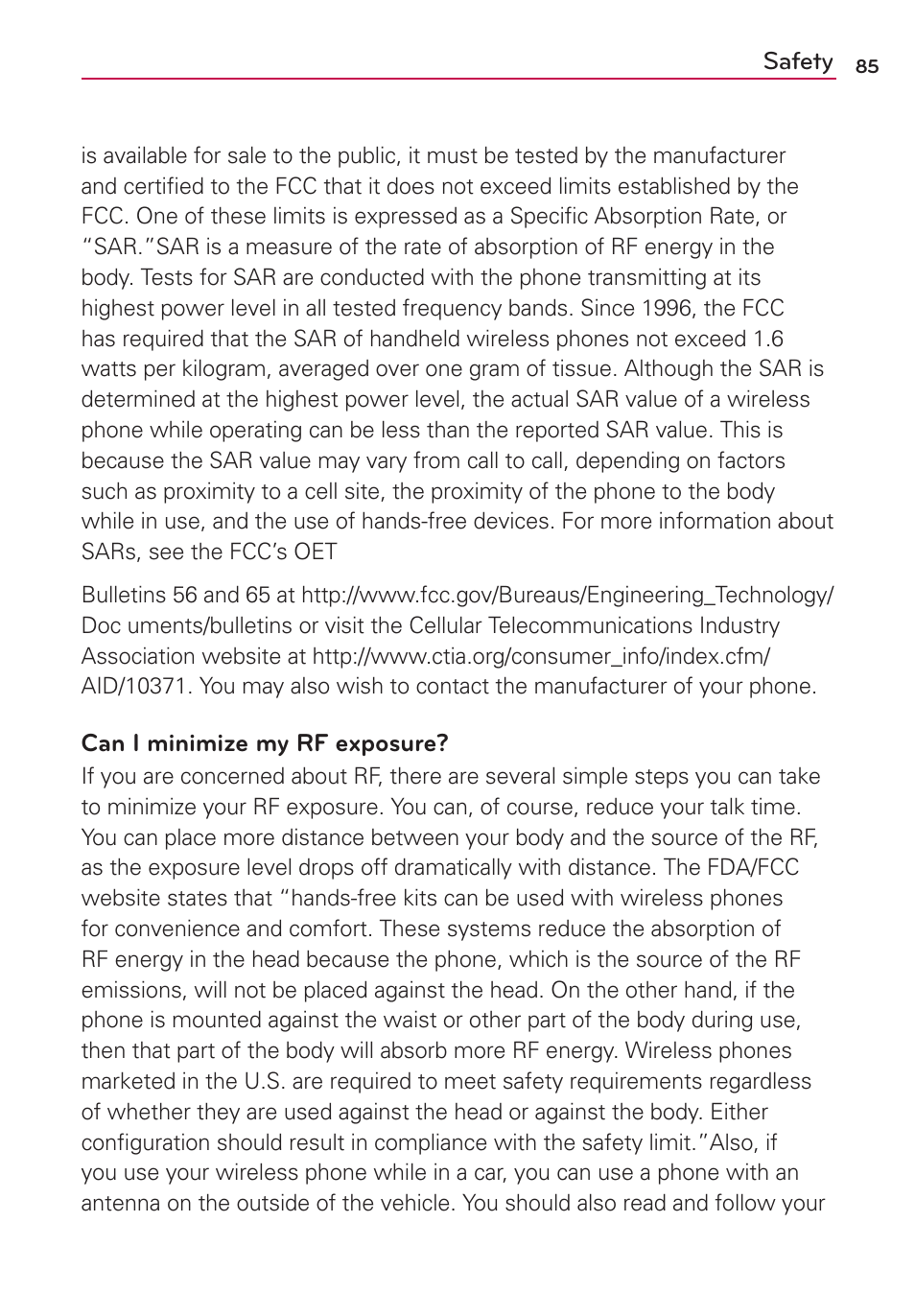 LG US780 User Manual | Page 85 / 117