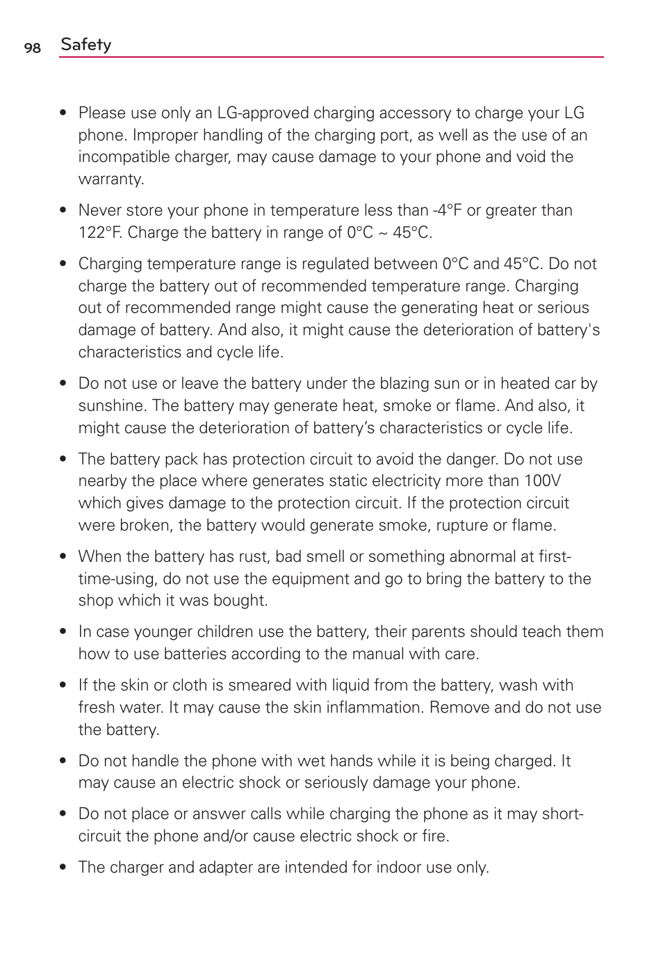 LG US780 User Manual | Page 98 / 117