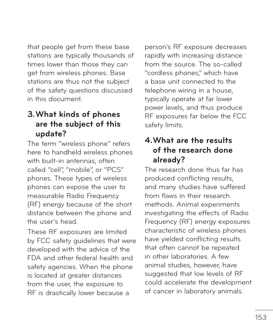 What are the results of the research done already | LG LGP769BK User Manual | Page 155 / 167