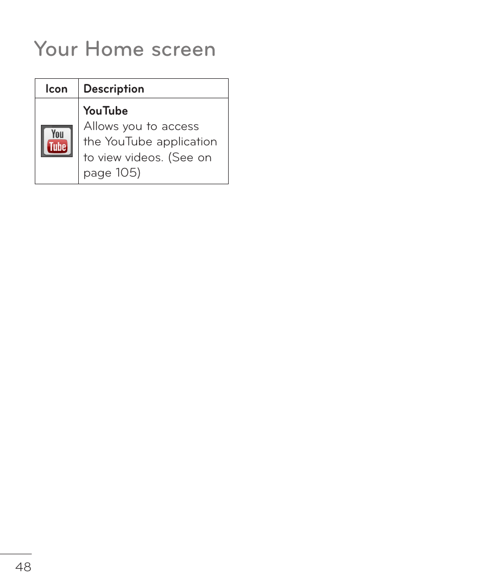 Your home screen | LG LGP769BK User Manual | Page 50 / 167