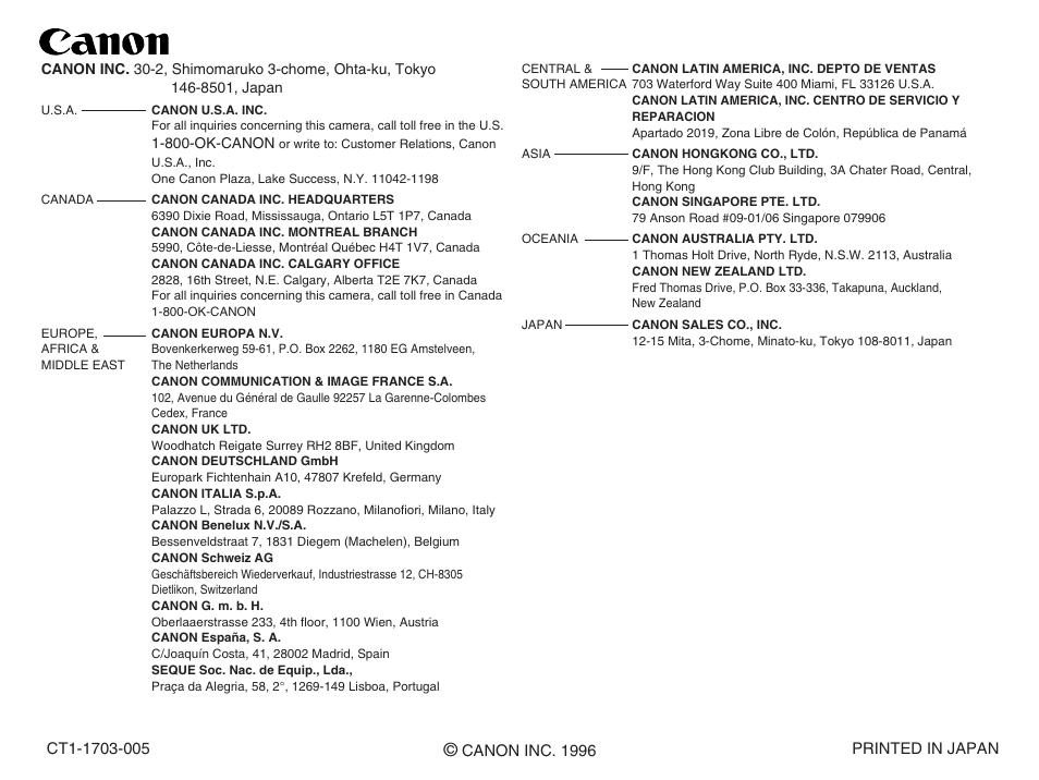 Canon 220 EX User Manual | Page 44 / 44