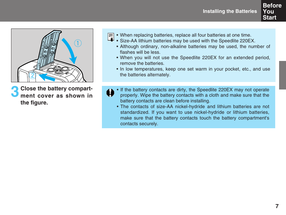 Canon 220 EX User Manual | Page 7 / 44