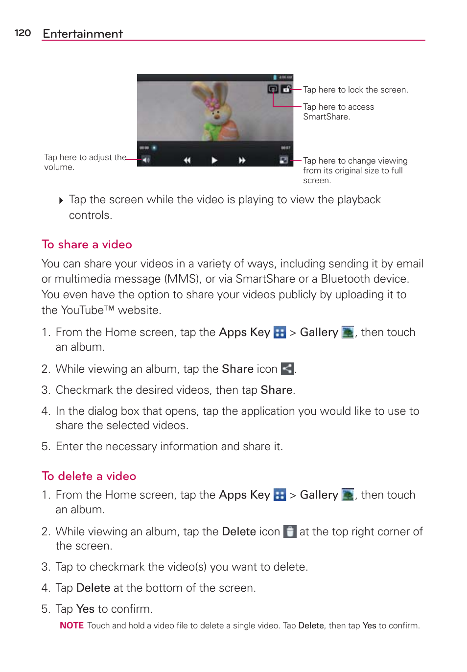 Entertainment | LG LGVS870 User Manual | Page 122 / 223