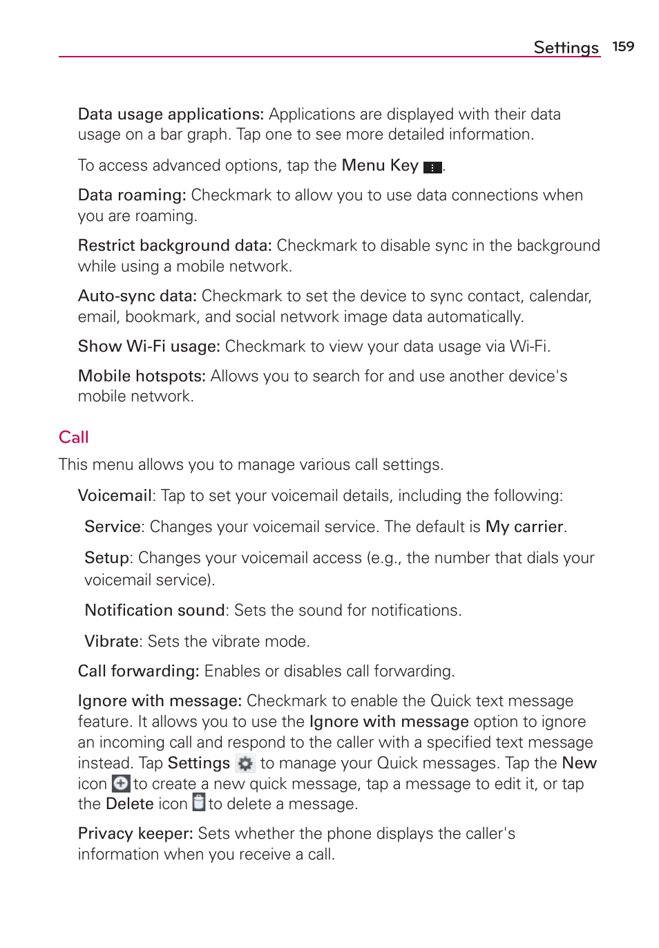 LG LGVS870 User Manual | Page 161 / 223