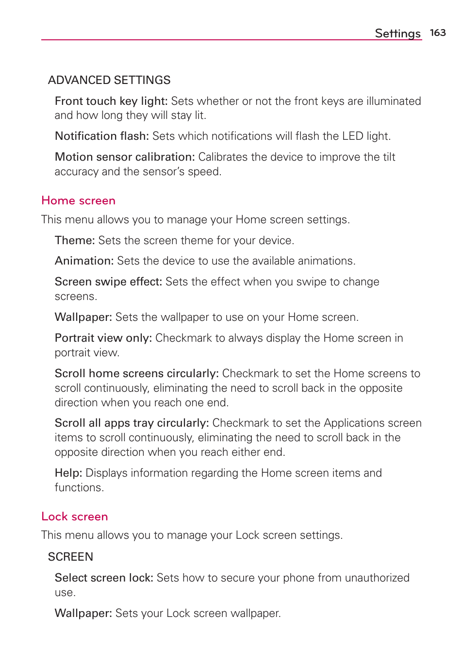 LG LGVS870 User Manual | Page 165 / 223
