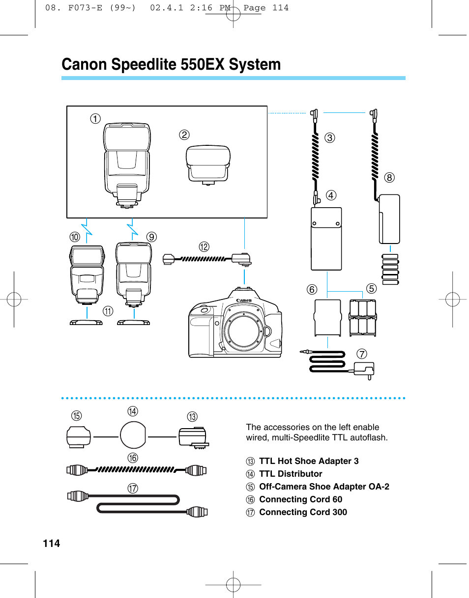 Canon speedlite 550ex system | Canon 550 EX User Manual | Page 114 / 128