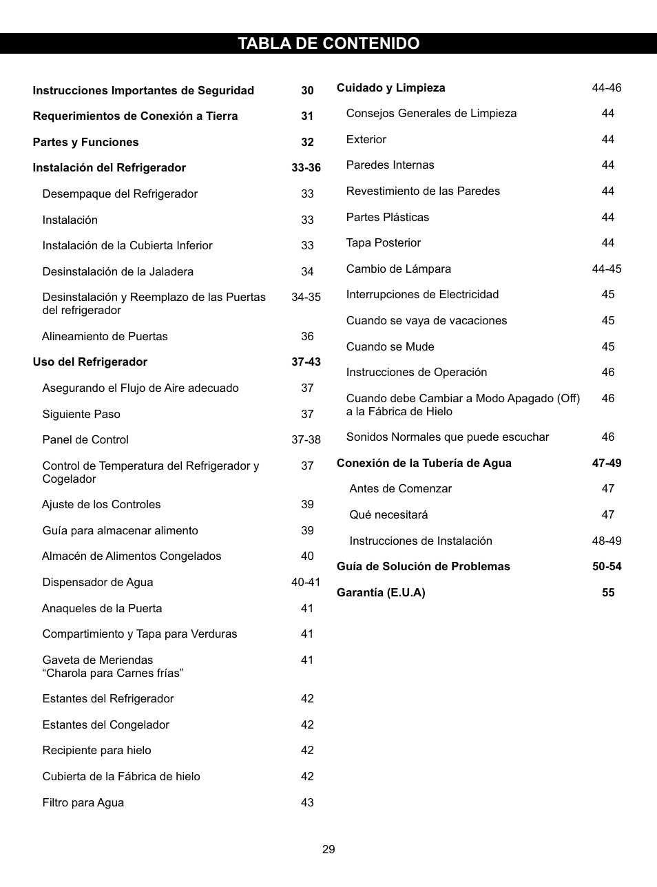 LG LSC27910SB User Manual | Page 29 / 55