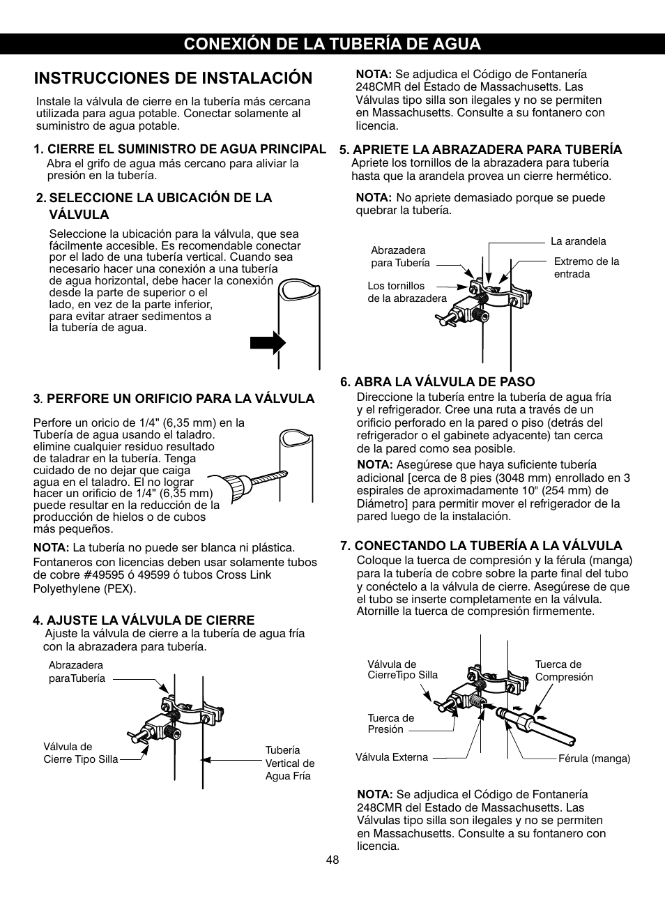 Instrucciones de instalación | LG LSC27910SB User Manual | Page 47 / 55